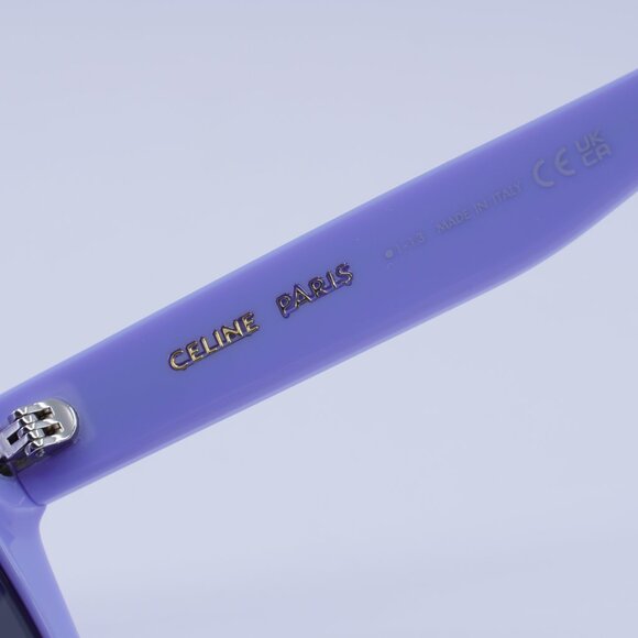 Celine CL40198F 78A Sunglasses Lilac Square Frame, Smoke Lenses main image 7